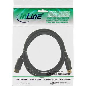 Kabel inLine displayport 4K60HZ M-M 3 meter zwart