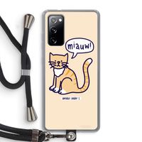 Miauw: Samsung Galaxy S20 FE / S20 FE 5G Transparant Hoesje met koord