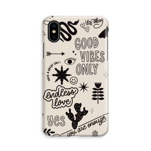 Good vibes: iPhone Xs Volledig Geprint Hoesje