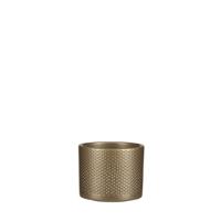 Era pot round gold relief H10 x D12 cm stenen binnenpot Mica Decorations - Mica decorations