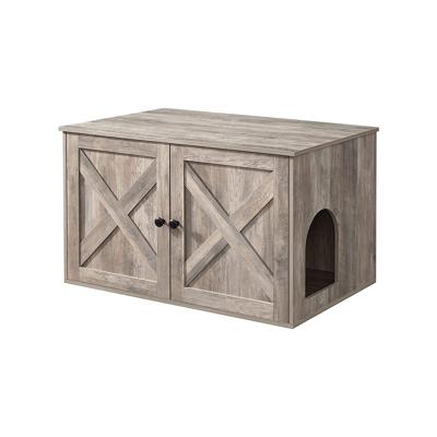 Kattenbak met deurtjes, Greige / 53T x 80B cm