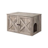Kattenbak met deurtjes, Greige / 53T x 80B cm