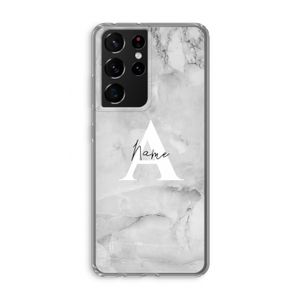 Ivory Marble: Samsung Galaxy S21 Ultra Transparant Hoesje