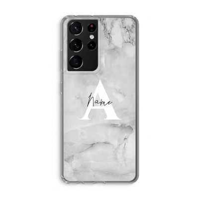 Ivory Marble: Samsung Galaxy S21 Ultra Transparant Hoesje