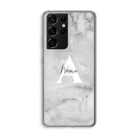 Ivory Marble: Samsung Galaxy S21 Ultra Transparant Hoesje