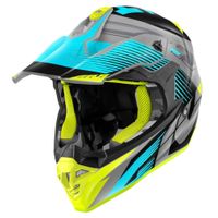 GIVI 60.1 Fresh Mat, Motorcross helm, Blauw-Zwart-Titanium - thumbnail