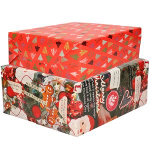 10x Rollen Kerst inpakpapier/cadeaupapier mixprint 250 x 70 cm