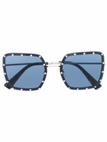 VALENTINO GARAVANI EYEWEAR lunettes de soleil à monture oversize - Argent