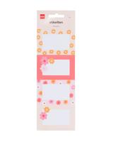 HEMA Etiketten Bloemen Roze-oranje - 20 Stuks