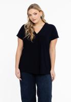 Yoek Shirt met plooi | Blauw | Maat 50/52
