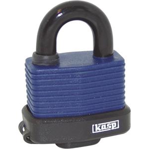 Kasp K13545D Hangslot 63 mm Verschillend sluitend Blauw Sleutelslot