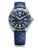 Horlogeband Tag Heuer BT0739 Rubber Blauw 21.5mm