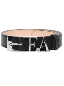 Emporio Armani ceinture en cuir à logo - Noir