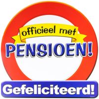 Pensioen! Gefeliciteerd! feest decoratie bord 50 cm   -