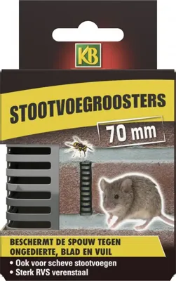 KB Stootvoegrooster RVS 70mm - 10 stuks