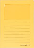 Q-CONNECT L-map met venster, 120 g/m², A4, pak van 100 stuks, oranje