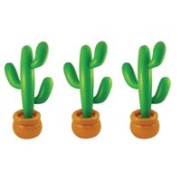 3x Decoratie cactus opblaasbaar XL 170 cm   -