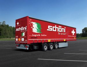 Italeri CURTAINSIDE TRAILER "Schoeni.ch" Vrachtwagen/oplegger miniatuur Montagekit 1:24