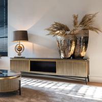 Richmond TV-meubel 'Ironville' 170cm, kleur goud / zwart marmer