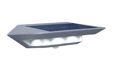 Buitenlamp op solar paneel grijs &apos;Ghost solar&apos; led lamp downlighter 25 cm