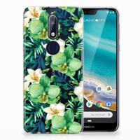 Nokia 7.1 | TPU Case | Orchidee Groen
