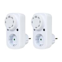 Tijdschakelaar - 2x - met dag/nacht sensor - afteltimer 2-8 uur - 3600W