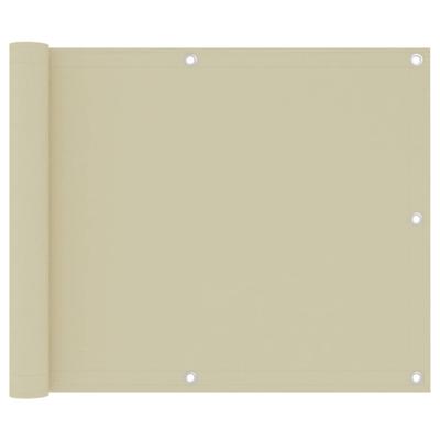 VidaXL Balkonscherm 75x300 cm oxford stof crème
