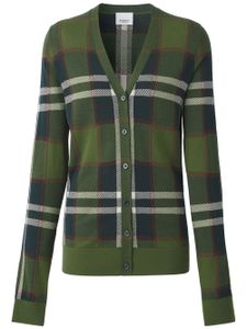 Burberry cardigan à motif tartan - Vert