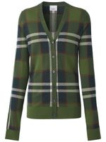 Burberry cardigan à motif tartan - Vert - thumbnail