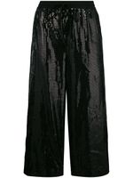 P.A.R.O.S.H. cropped drawstring trousers - Noir