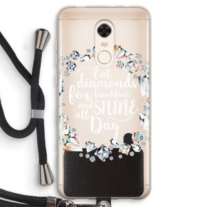 Diamonds: Xiaomi Redmi 5 Transparant Hoesje met koord