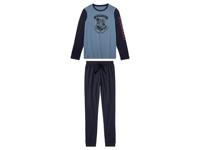 Kinderen pyjama (146/152, Donkerblauw/blauw) - thumbnail