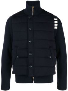 Thom Browne veste matelassée à rayures - Bleu