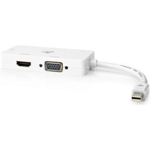 Mini-DisplayPort Multipoort-Adapterkabel | Mini-DisplayPort Male - VGA Female + DVI-D 24+1-Pins Fema