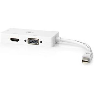 Mini-DisplayPort Multipoort-Adapterkabel | Mini-DisplayPort Male - VGA Female + DVI-D 24+1-Pins Fema