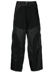 MISBHV pantalon ample à motif monogrammé - Noir