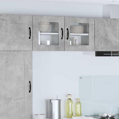 Keukenkast aan de muur Beton Grijs 40 x 31 x 40 cm Bewerkt hout Keukenkast aan de muur Beton Grijs 40 x 31 x 40 cm Bewerkt hout