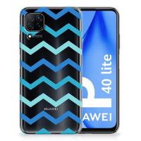 Huawei P40 Lite | TPU bumper | Zigzag Blauw