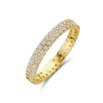 14k Geelgouden Ring met Zirkonia