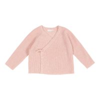 Little Dutch gebreid vestje overslag Soft Pink Maat
