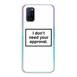 Don't need approval: Oppo A72 Transparant Hoesje
