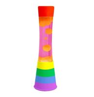Fisura Lava Lamp - Regenboog Base Met Oranje Lava
