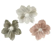 Kerstornament Bloem Clip Natural Ø13cm Assorti 1st