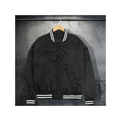 Men's Red Varsity Bomber Jacket - Waterproof Winter Baseball Coat Black / L