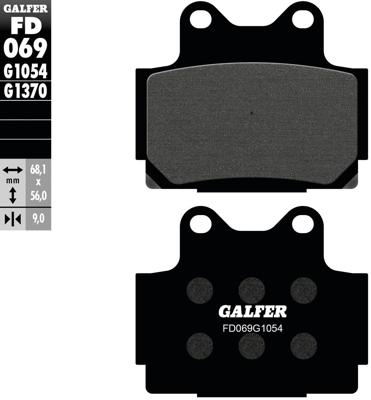 GALFER Brake pad fd069 g1054 organic