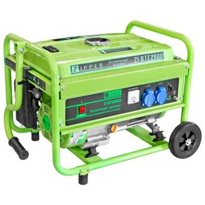 Zipper ZI-STE2800 motorgenerator 4800 W 15 l Benzine Zwart, Groen