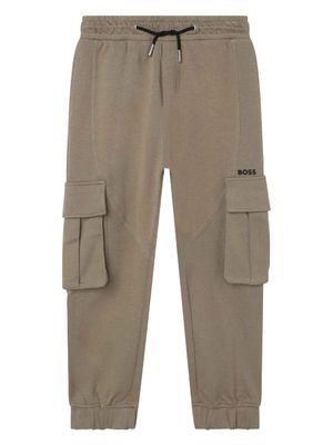 BOSS Kidswear pantalon de jogging à lien de resserrage - Marron