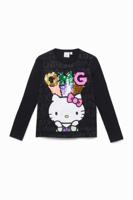 Basic T-shirt met omkeerbare pailletten - BLACK - 9/10