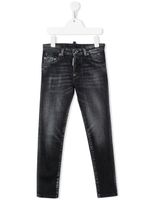 DSQUARED2 KIDS jean skinny à effet délavé - Noir