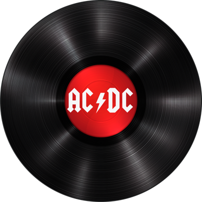 Rock muziek acdc vintage vinyl kleed